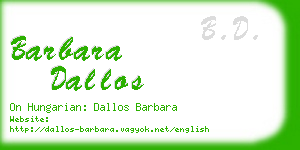 barbara dallos business card